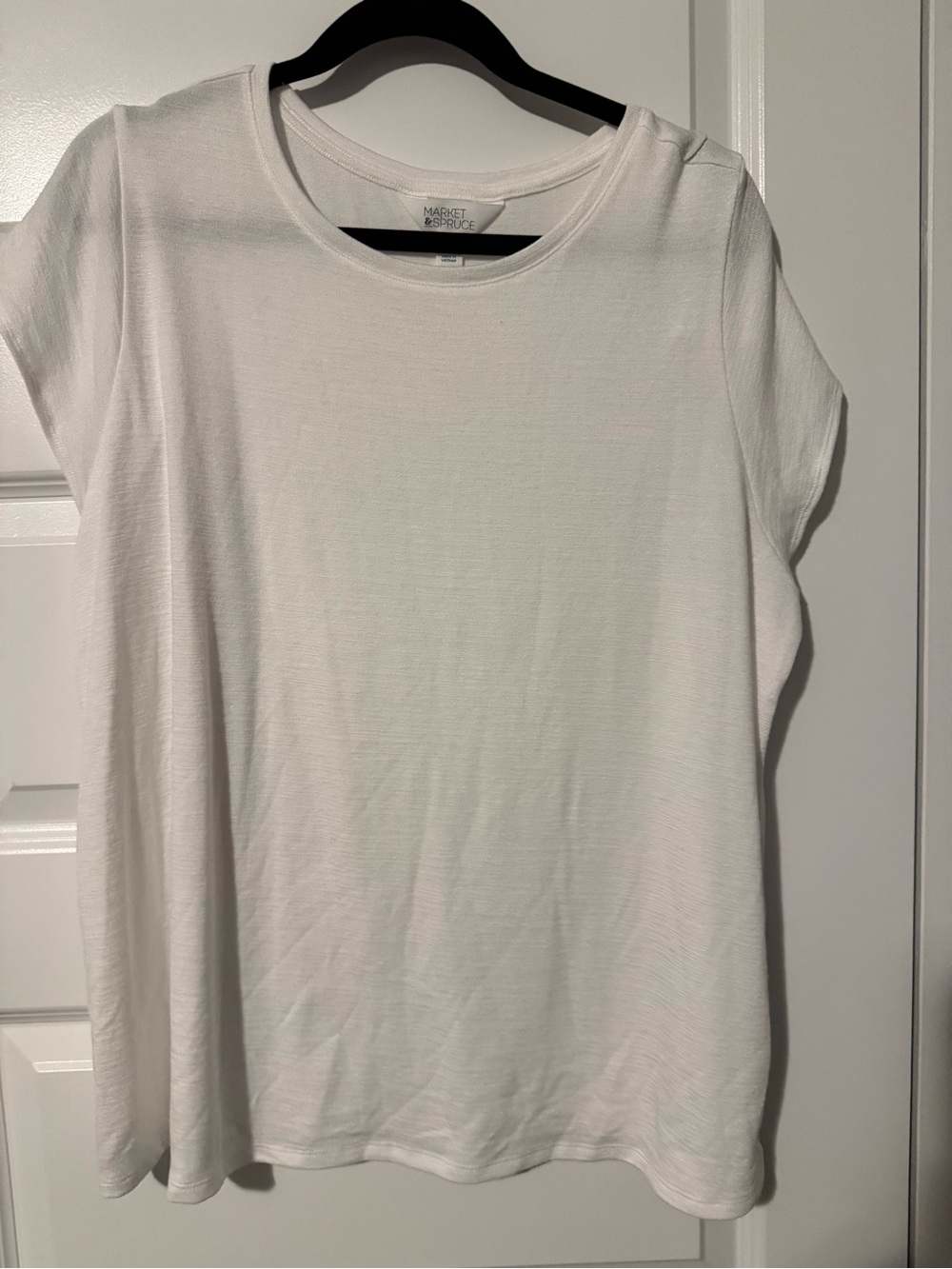 Market & Spruce White Short-Sleeve Crewneck Tee